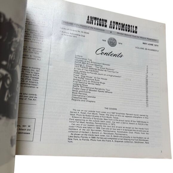 Antique Automobile 1974 Magazine May-June Volume 38 Issue 3 - Picture 4 of 4